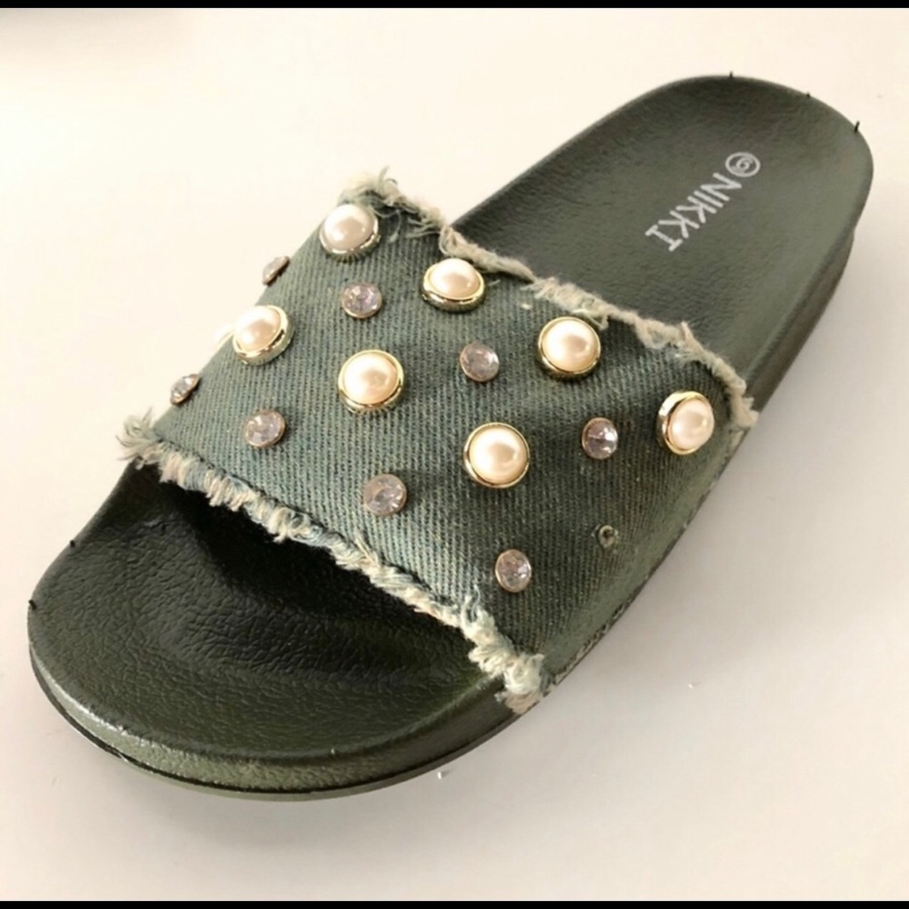 Khaki  green Nikki sandal